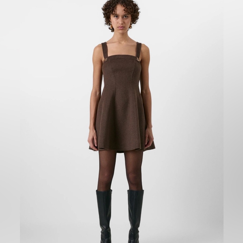 Gap x Cult Gaia Brown Wool Mini Dress